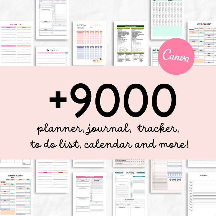 9000+ PLR Canva Templates DFY Printable Planners