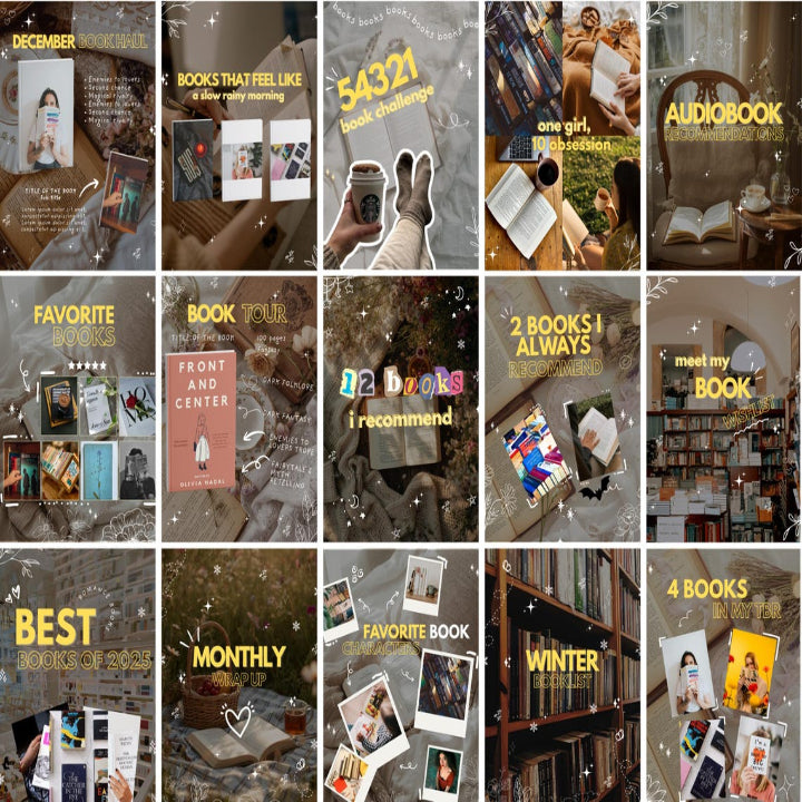 Trending Aesthetic Bookstagram Carousel Template
